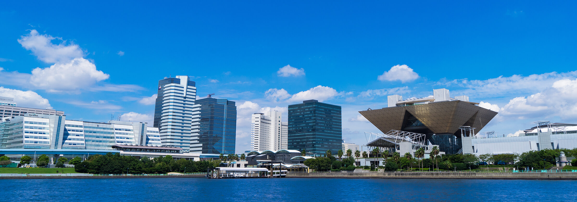 Odaiba Seaside Park. Остров Одайба здания выставочный центр. Tokyo big